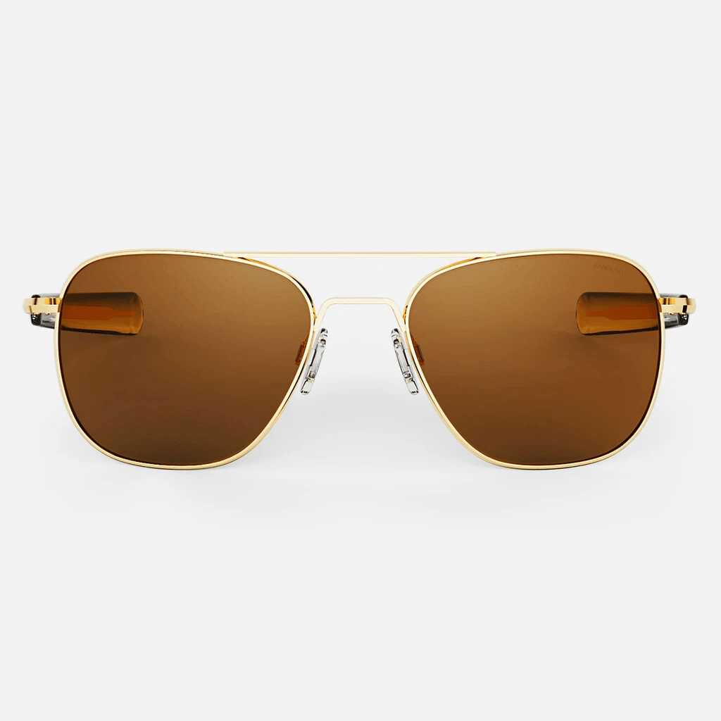 RANDOLPH AVIATOR Gold 23k American Tan Polarized | AF007 / AF057 / AF107
