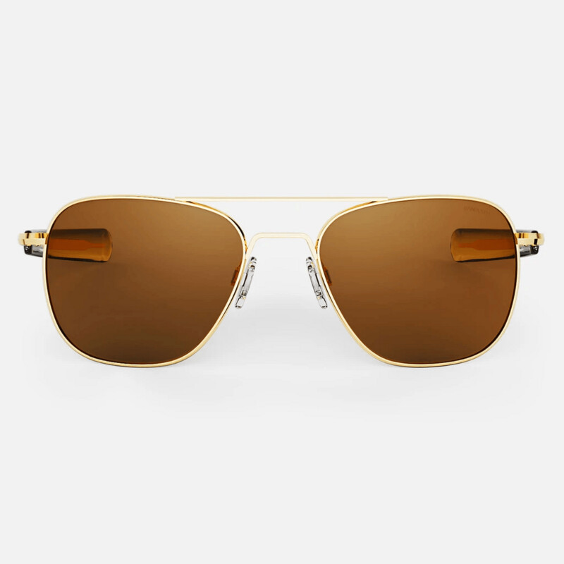 RANDOLPH AVIATOR Gold 23k American Tan Polarized | AF007 / AF057 / AF107