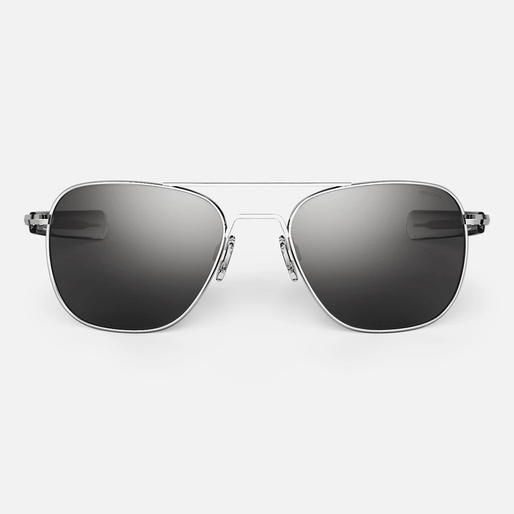 RANDOLPH AVIATOR Bright Chrome American Gray Polarized | AF078 / AF128
