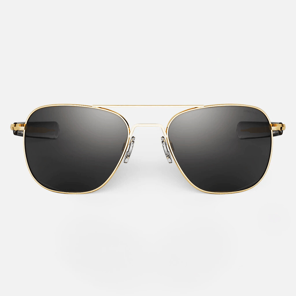 RANDOLPH AVIATOR Gold 23k American Gray Polarized | AF008 / AF058 / AF108