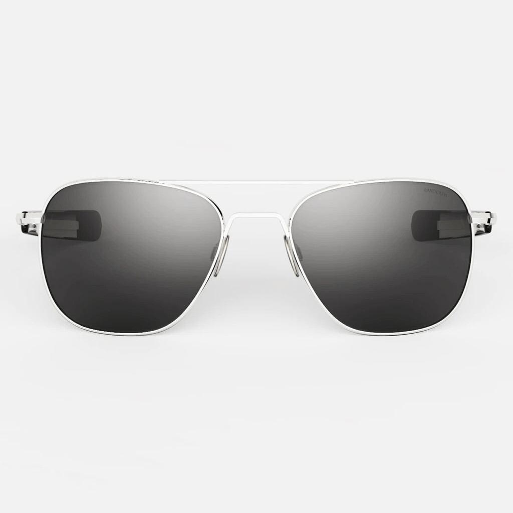RANDOLPH AVIATOR White Gold 23k American Gray Polarized | AF267 / AF268