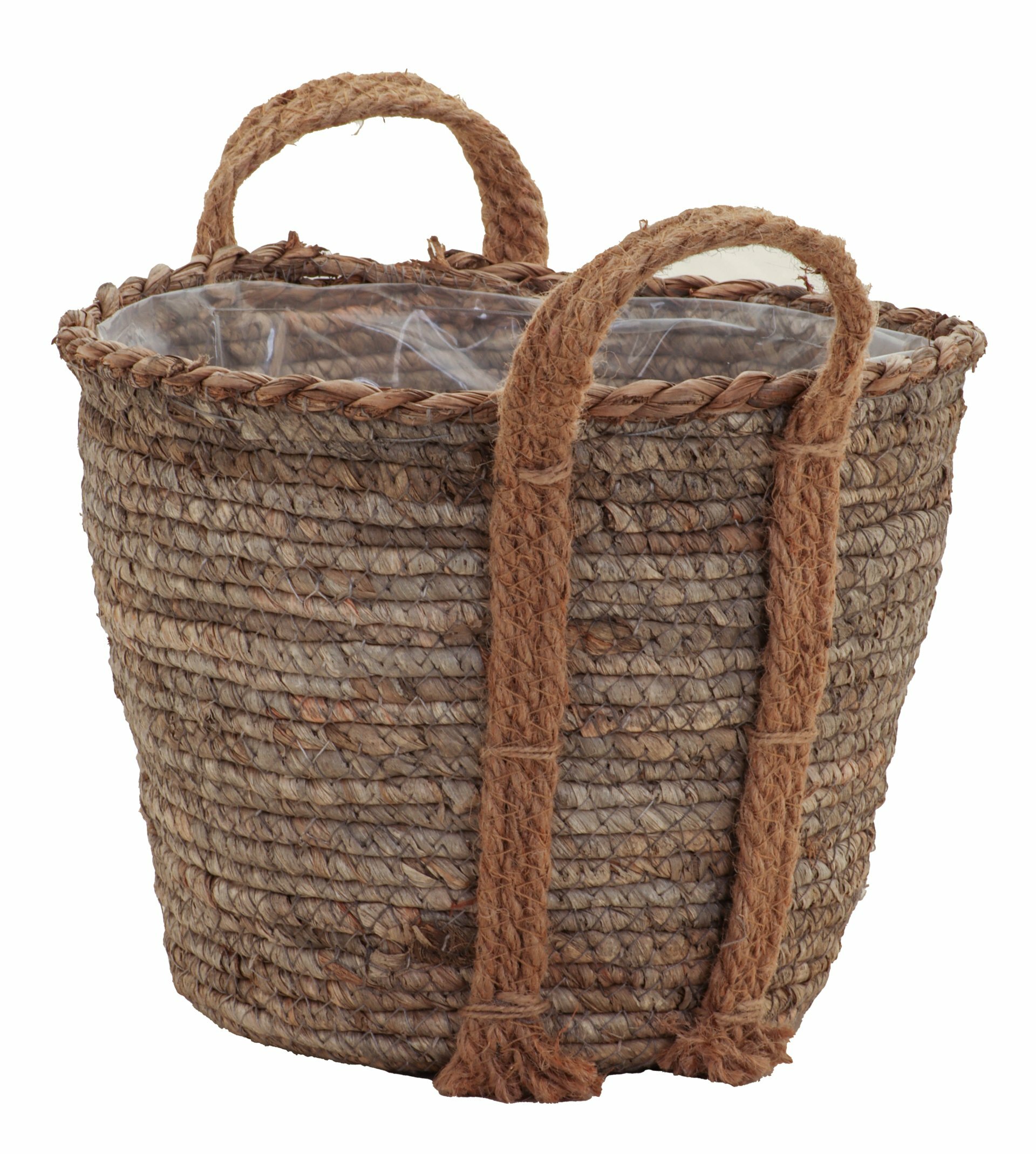 Korb mit Henkeln aus Seegras/Hanf