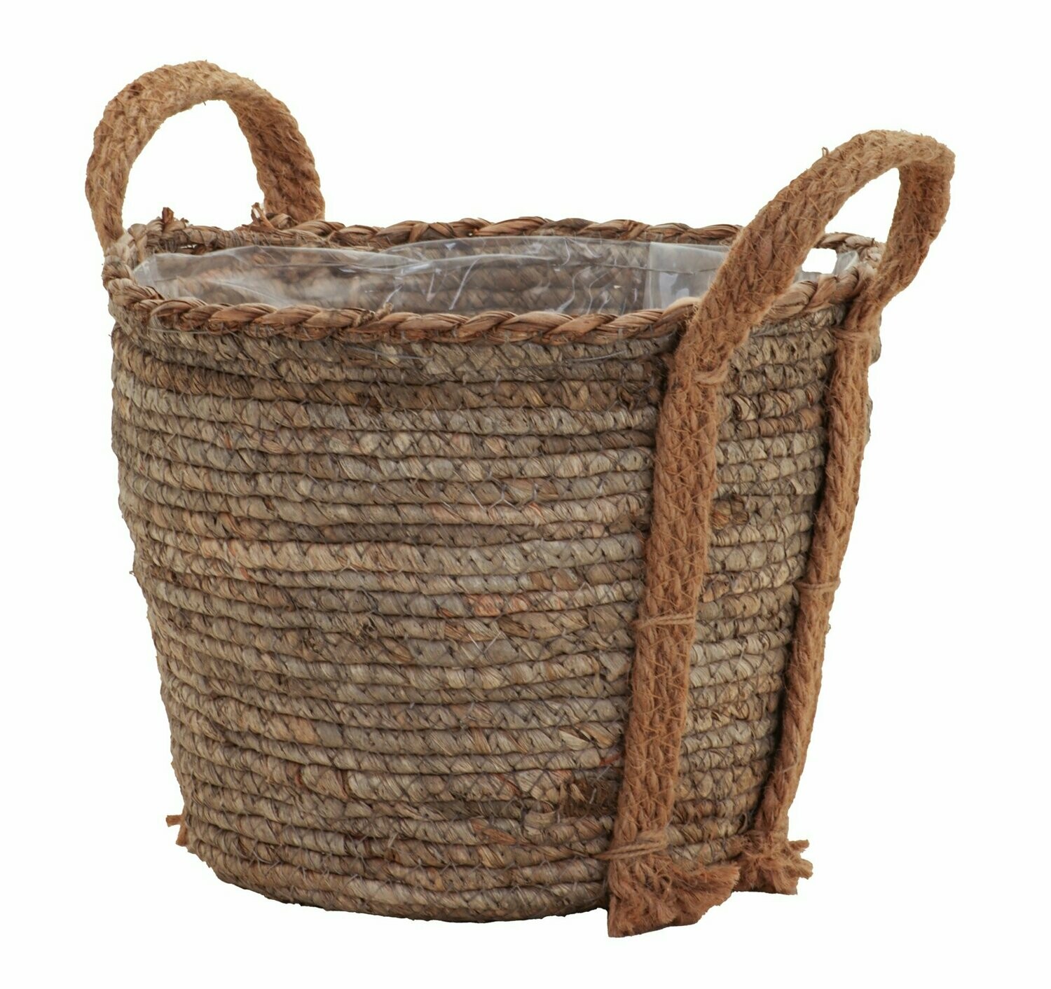Korb mit Henkeln aus Seegras/Hanf