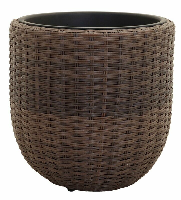 Pflanzkübel Polyrattan geflecht rund braun Pflanzkübel Polyrattan geflecht rund braun