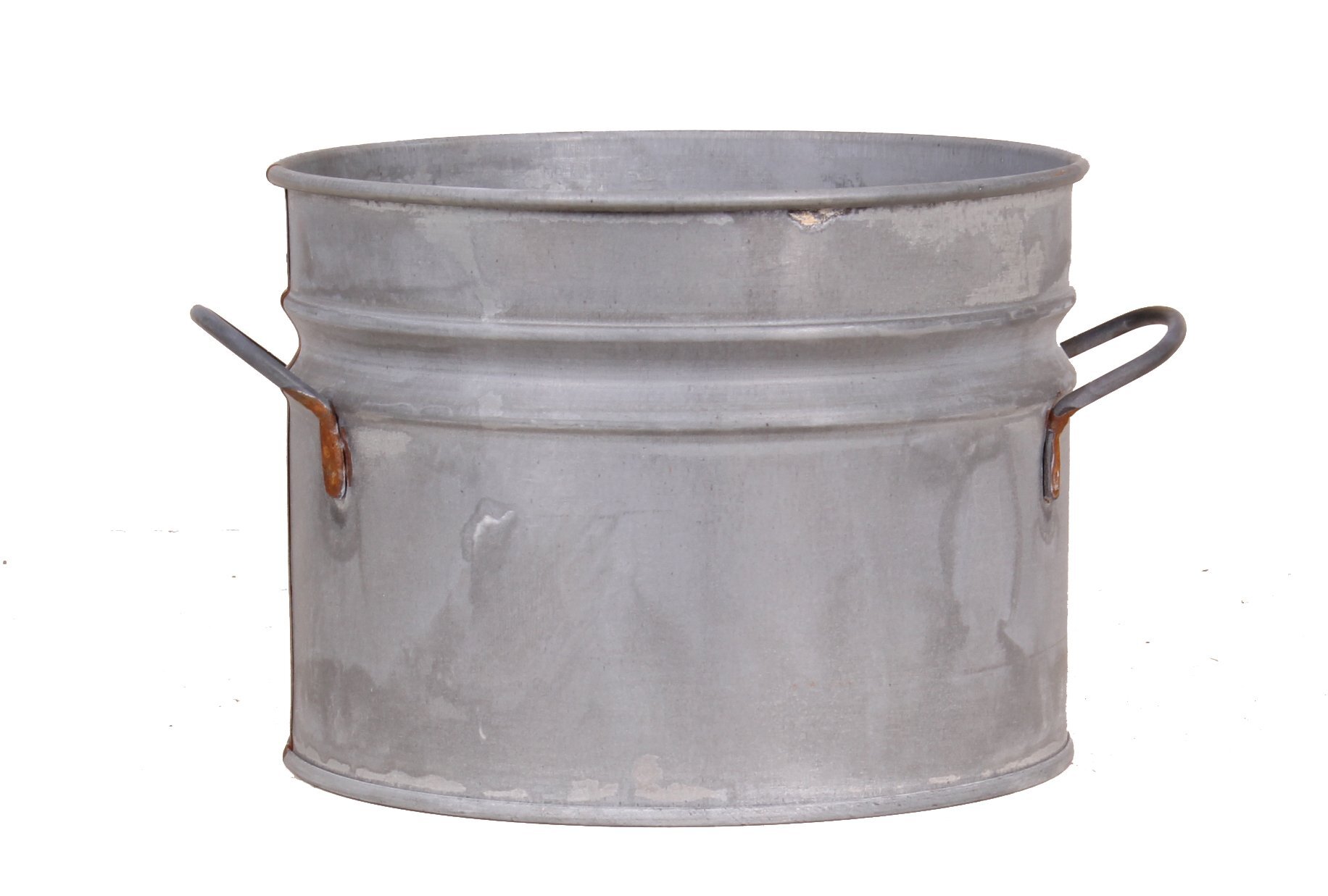 Zink-Übertopf im Shabbylook