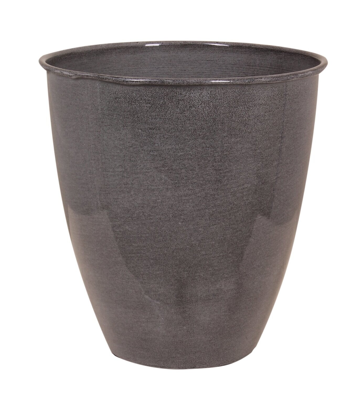 Vase/Übertopf aus Metall anthrazit