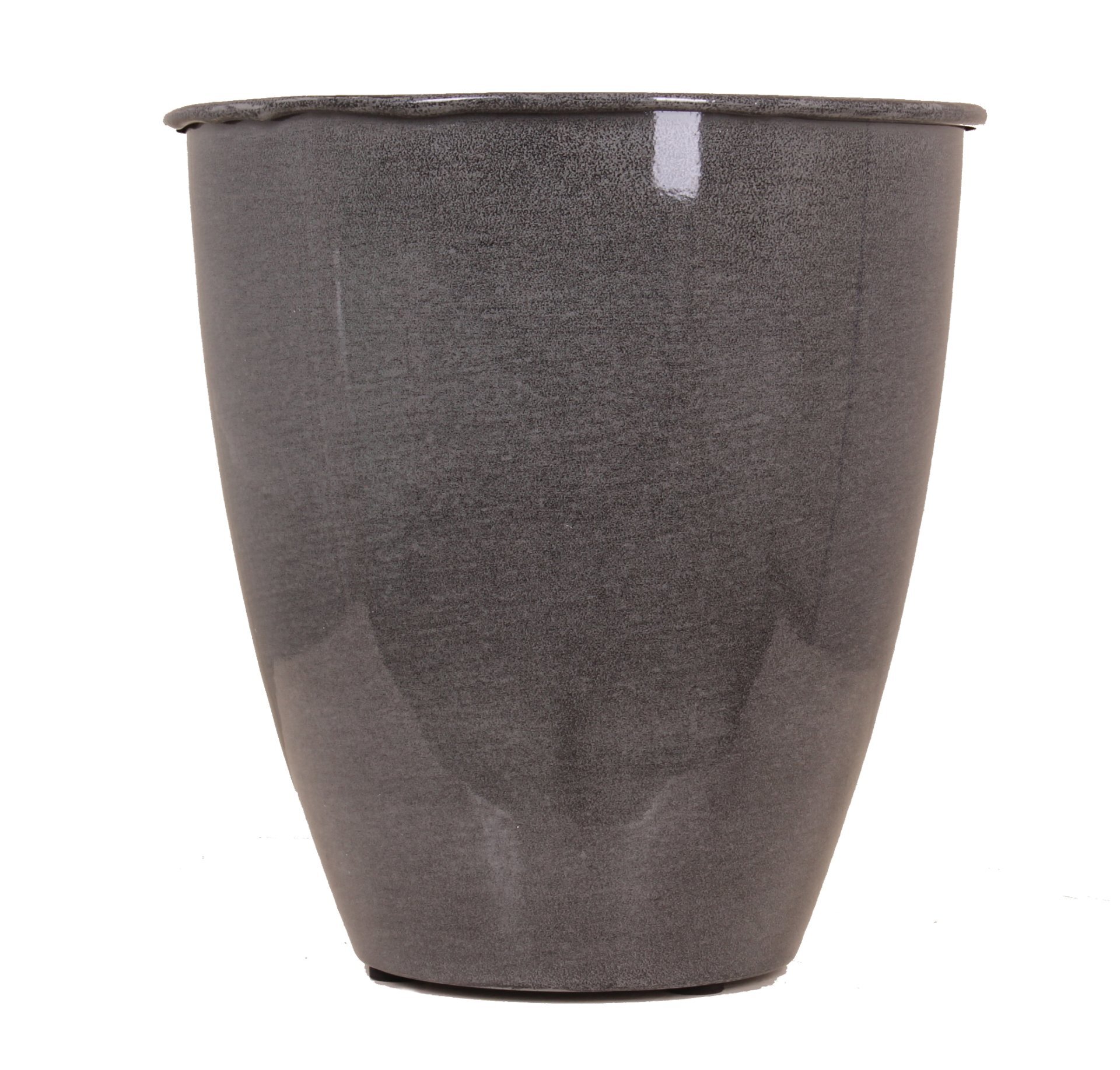 Vase/Übertopf aus Metall anthrazit