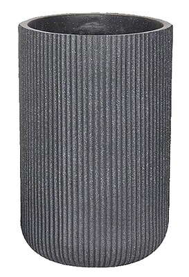 Vase Vertical Stripe Anthrazit rund zylindrisch