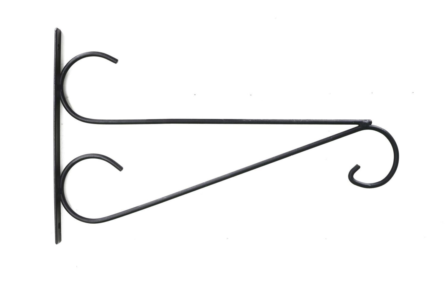 Wandhalter für Blumenampeln Metall, Ampelwandhalter Metall: schwarz, Größe 30 x 19 cm