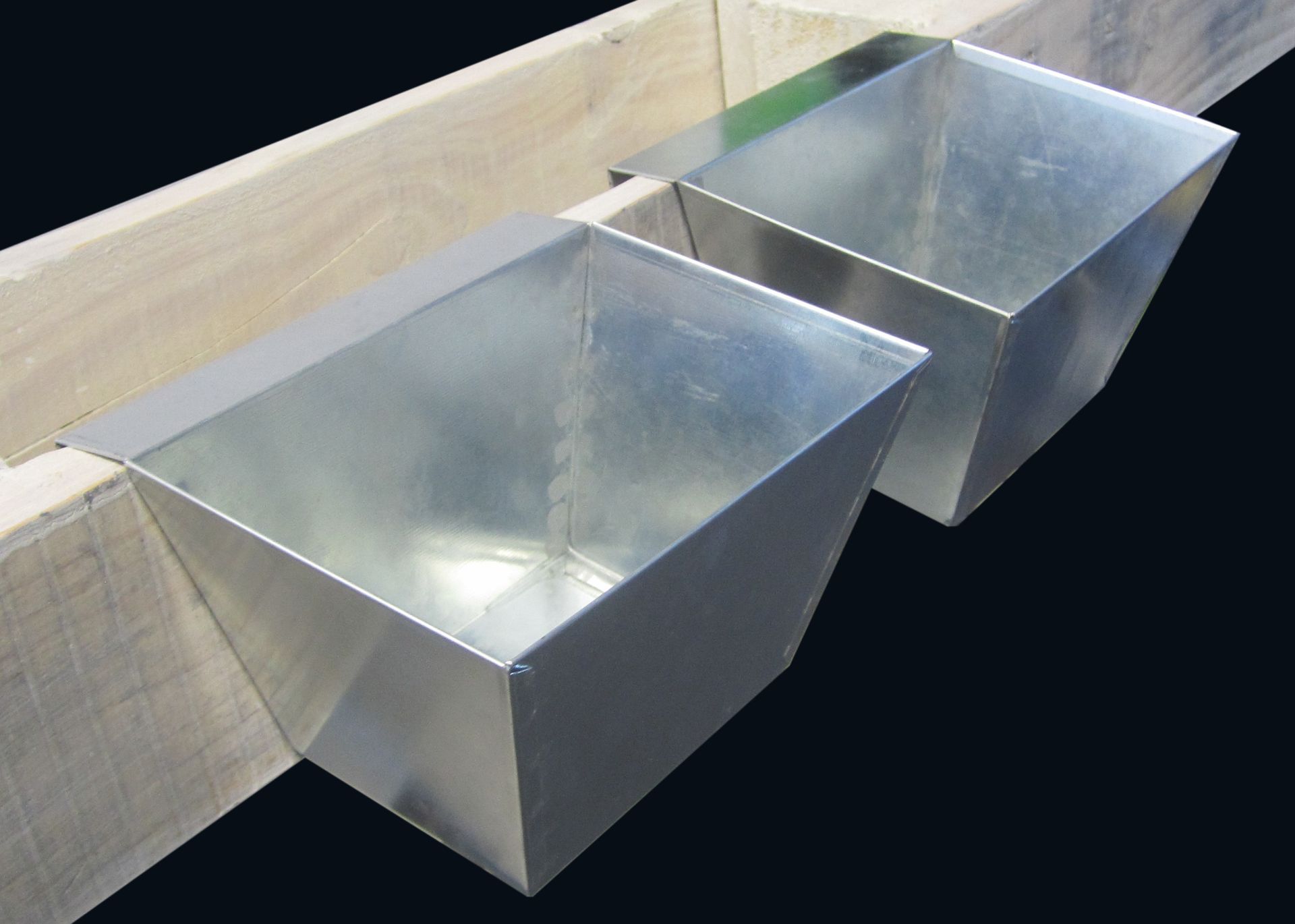 Blumenkasten Zink Palette Rand einseitig