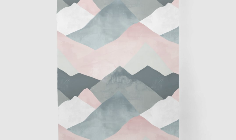 Minimalistic mountain curtain