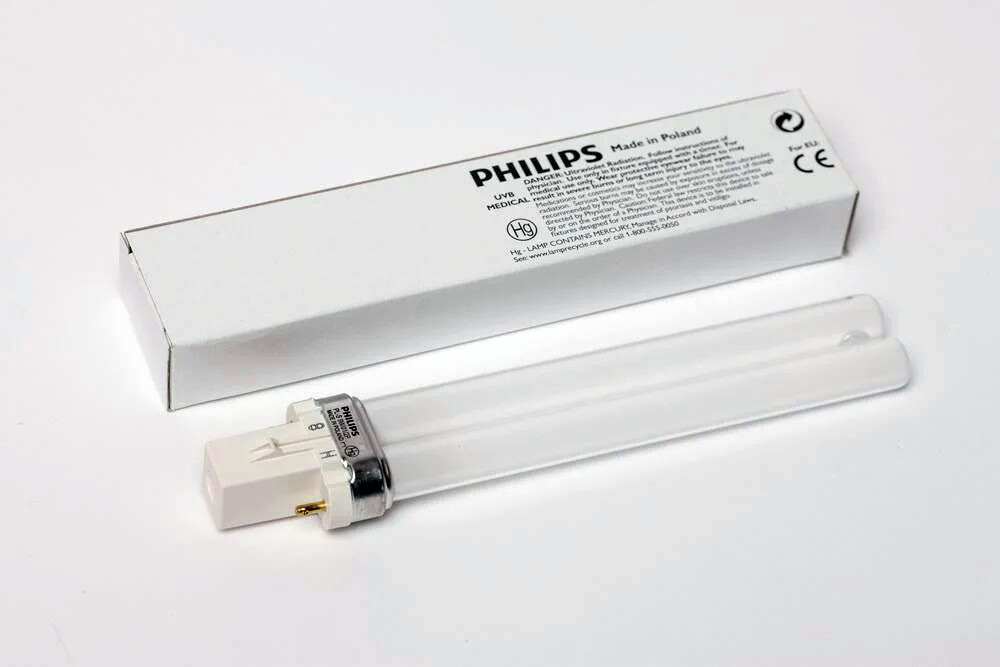 Original Philips PL-S 9W/01/2P Replacement Bulb for UVB Light Therapy Lamps