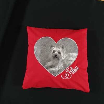 Dinkelspreukissen 40 x 40 cm mit Plott