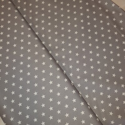 Baumwolle grau Sterne