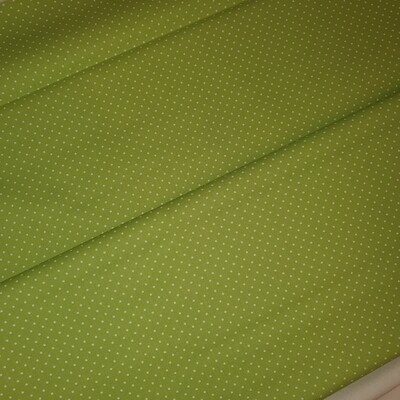 Baumwolle hellgrün Pünktchen