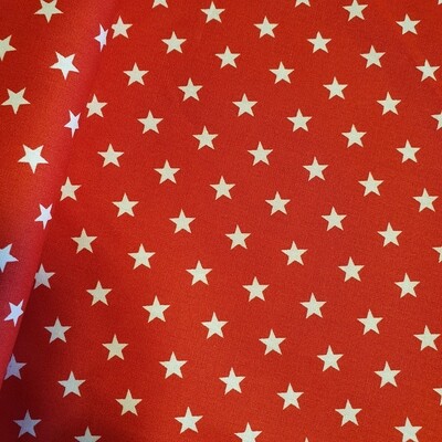 Baumwolle rot Sterne