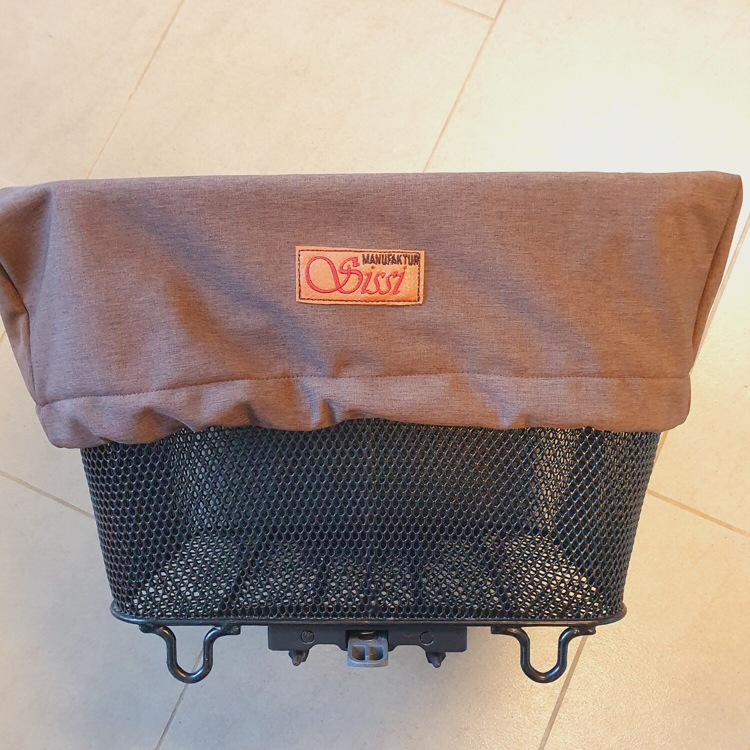 Velokorb-Abdeckung Braun meliert Velokorb-Abdeckung Braun meliert