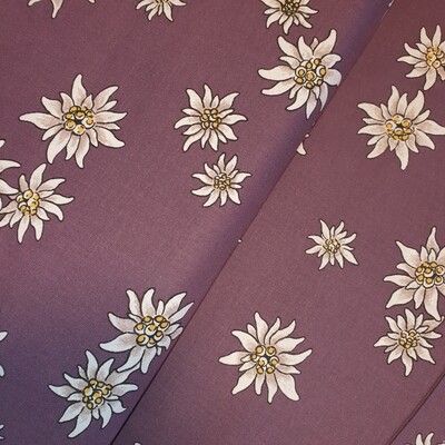 Baumwolle Edelweiss brombeer Baumwolle Edelweiss brombeer