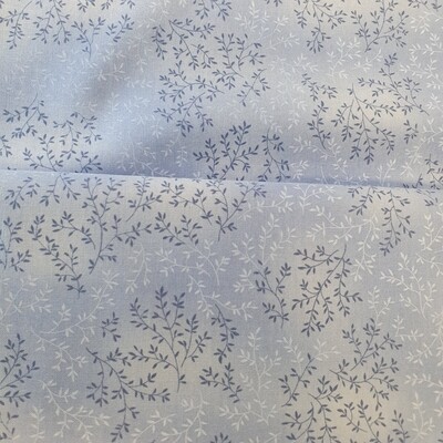 Baumwolle hellblau Blätter Timeless Treasure