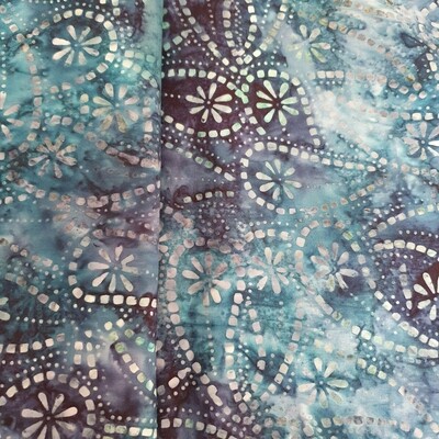 Baumwolle türkis blau Blumenkästen Timeless Treasure