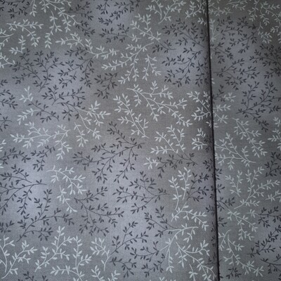 Baumwolle grau Blätter Willow Timeless Treasure