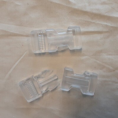 Steckschnalle 20 mm transparent