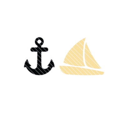Anker und Schiff - Plotterdatei - Freebie