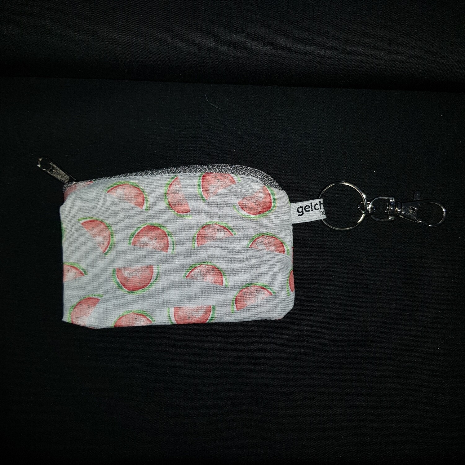 Schlüsselanhänger EC grau melone