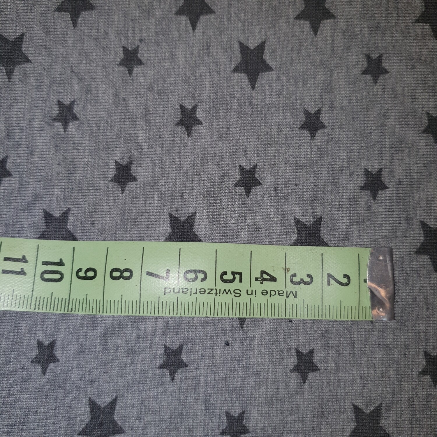 Bündchen Stoff grau Sterne