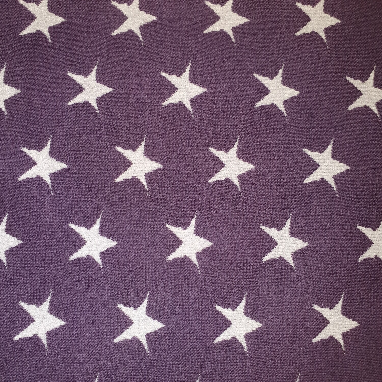Bündchen Stoff aubergine Sterne