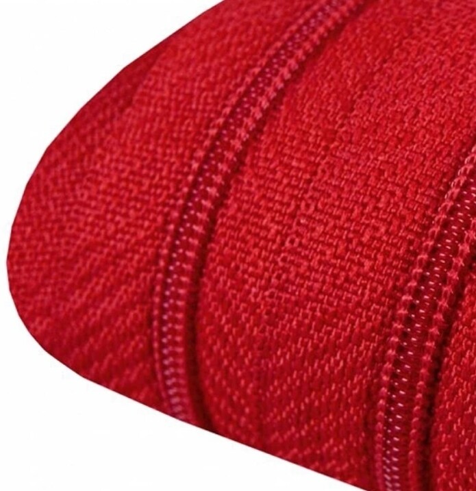 Endlosreissverschluss Spirale 3 mm rot