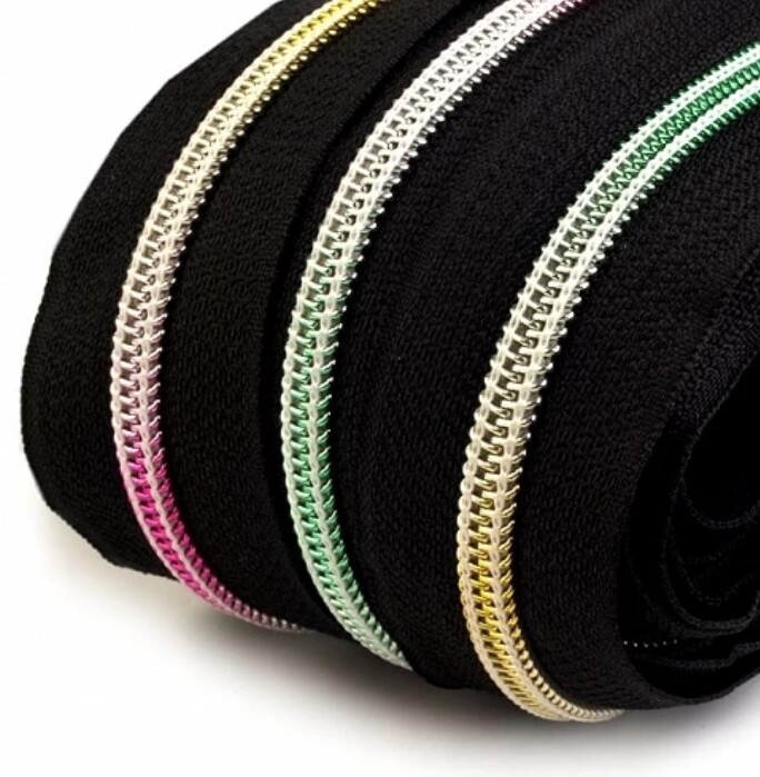 Endlosreissverschluss Spirale 6 mm Regenbogen Endlosreissverschluss Spirale 6 mm Regenbogen