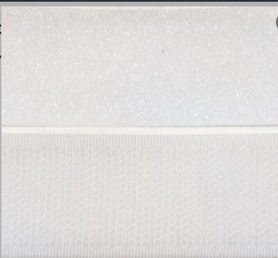 Klettband weiss 10 mm
