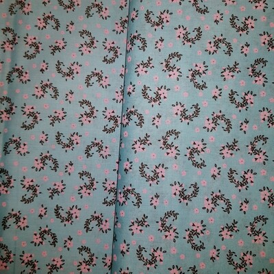 Baumwolle türkies Blümchen Baumwolle türkies Blümchen