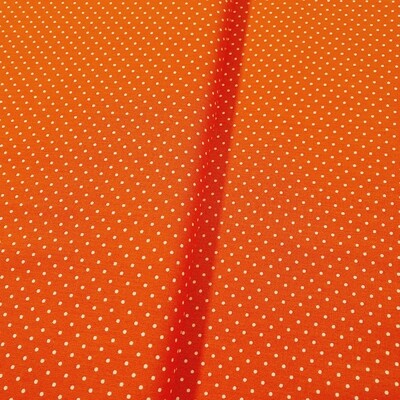 Baumwolle orange Pünktchen