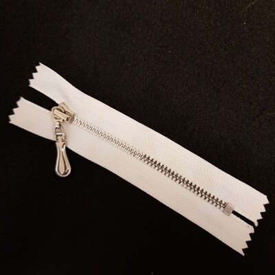 Reissverschluss 10 cm geschlossen weiss