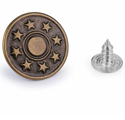 Jeans-Knopf zum Einschlagen 17 mm, messing Jeans-Knopf zum Einschlagen 17 mm, messing