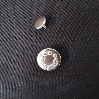 Jeansknopf zum Einschlagen 22 mm silber