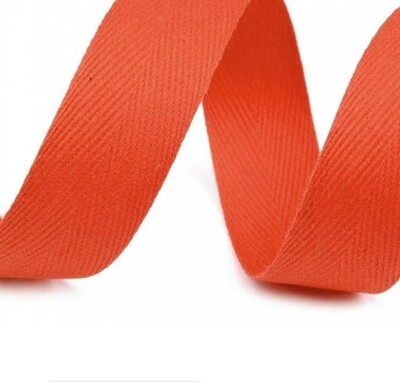 Köperband 20 mm orange