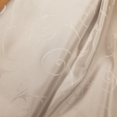 Festlicher Stoff weiss gemustert