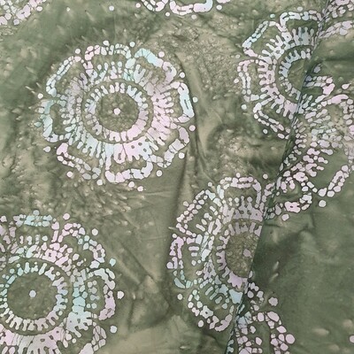 Baumwolle grün Batik