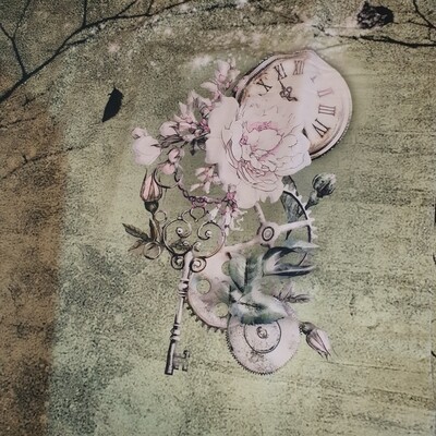 Nautistore Panel grün Blumen 200x180 cm