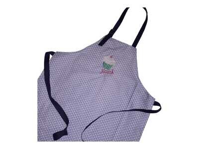 Kinderschürze Naschkatze blaugrau Kinderschürze Naschkatze blaugrau