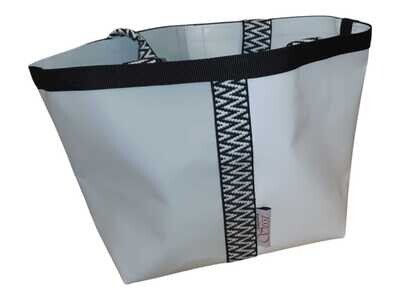 Blachentasche Hellgrau weiss gerade