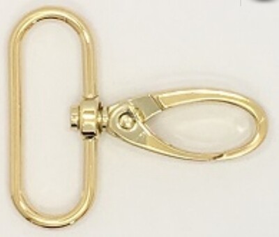 Karabiner drehbar 40 mm gold