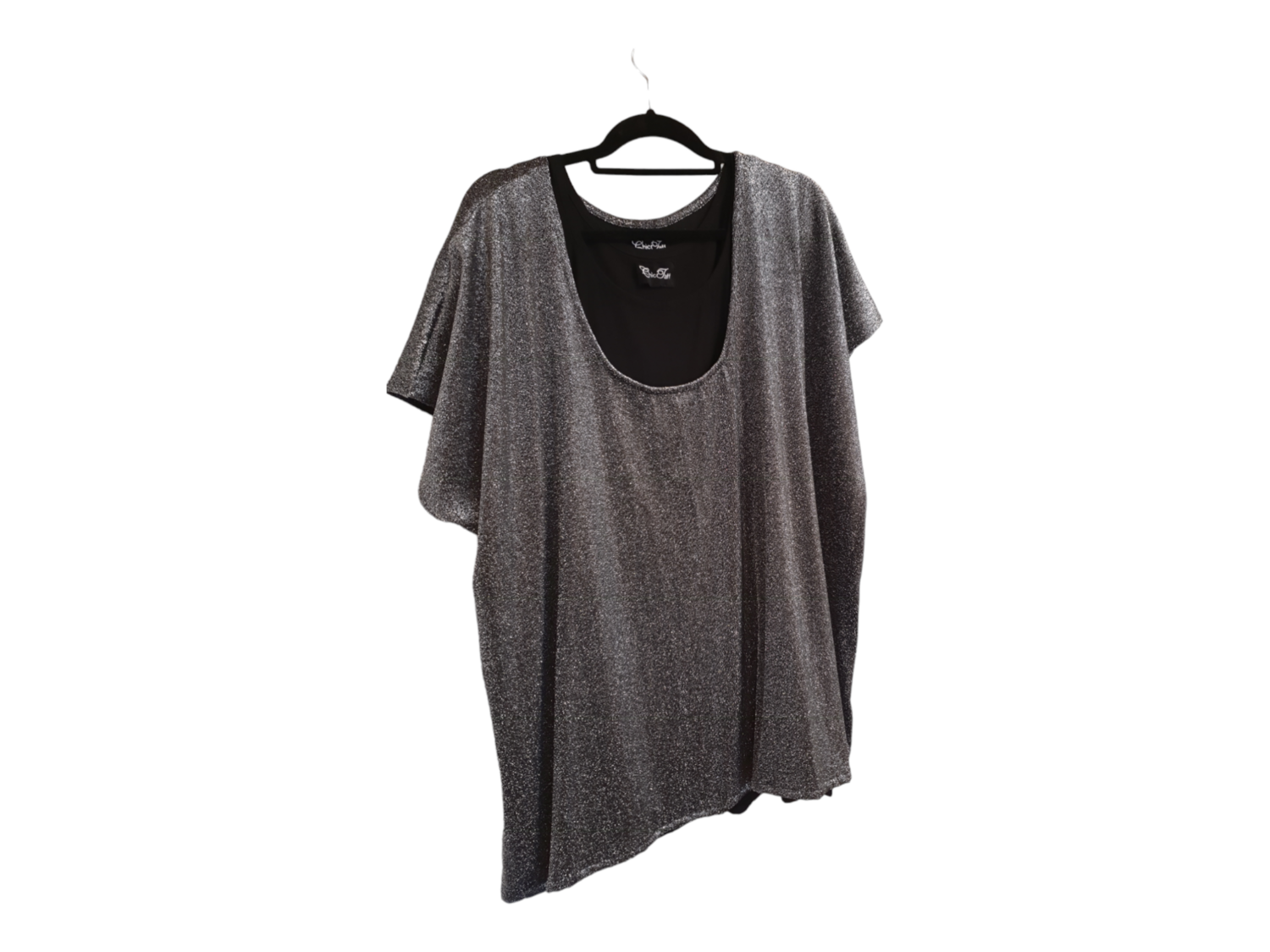 Oberteil 2 teilig 3XL Silber glitzernd