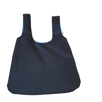 Beuteltasche gross beidseitig tragbar blau