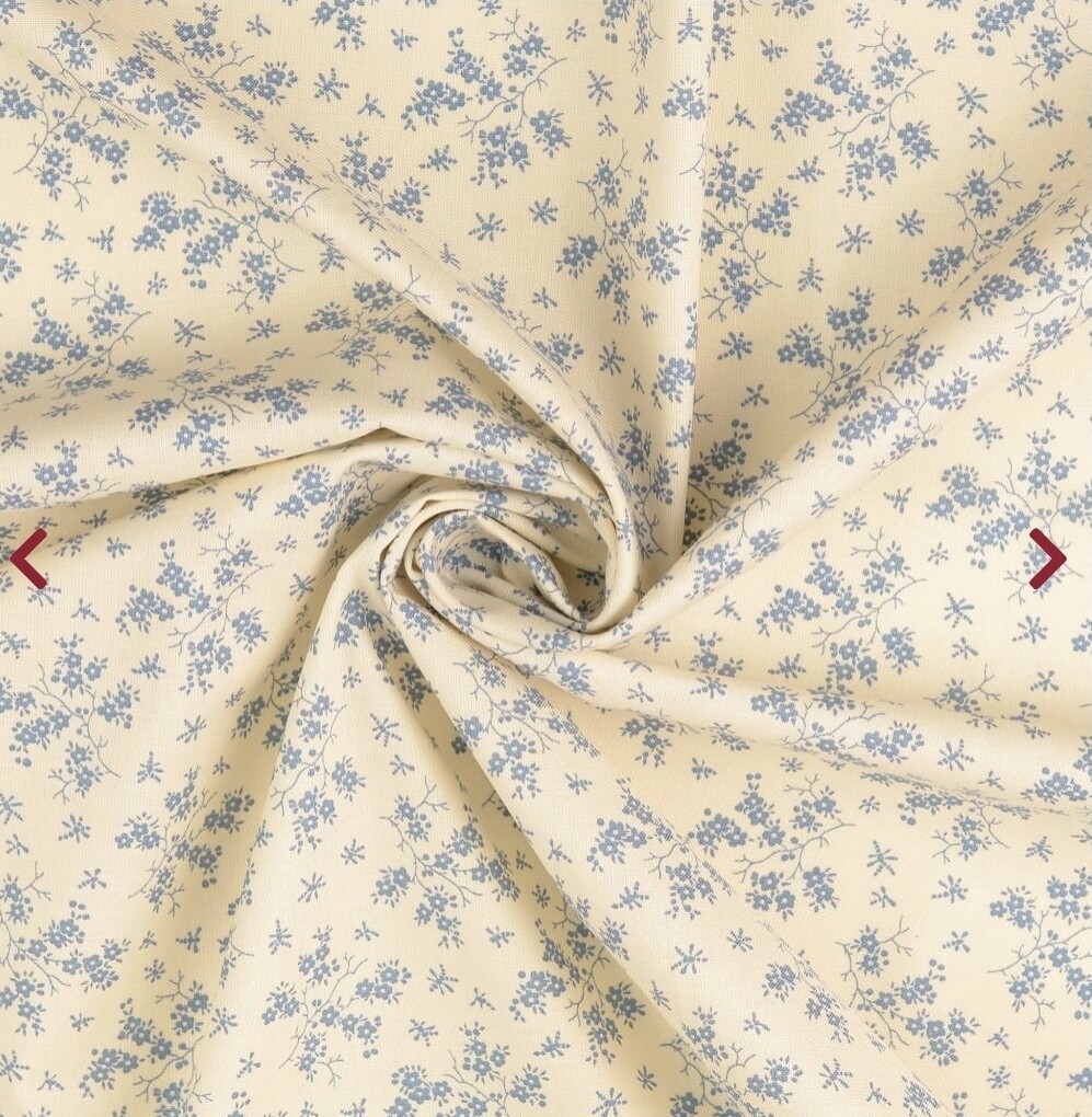Baumwolle Stoff blau Blümchen