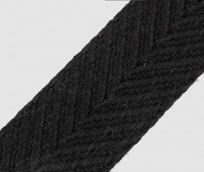 Gurtband 38 mm schwarz gewoben