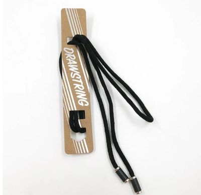 Drawstring Hoddiekordel mit Endstück Schwarz Drawstring Hoddiekordel mit Endstück Schwarz